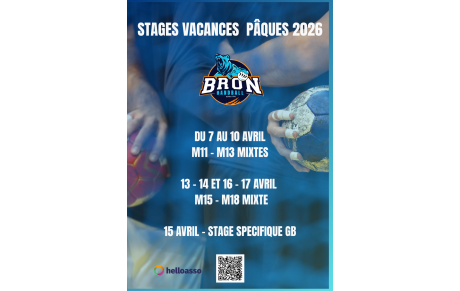 STAGES VACANCES AVRIL 2026